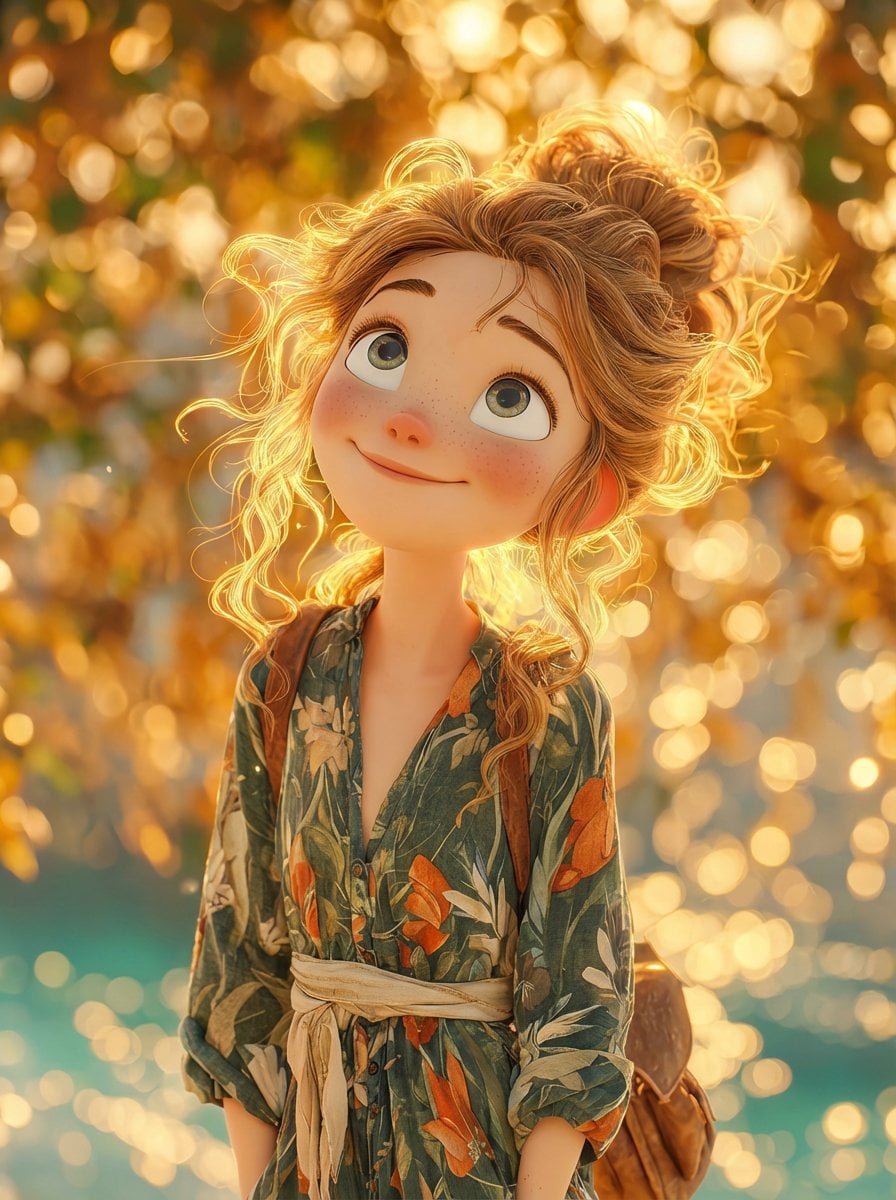 A Dreamy Cinematic 3d Animated 3D Illustration Nano Banana Prompt AI image prompt example 2