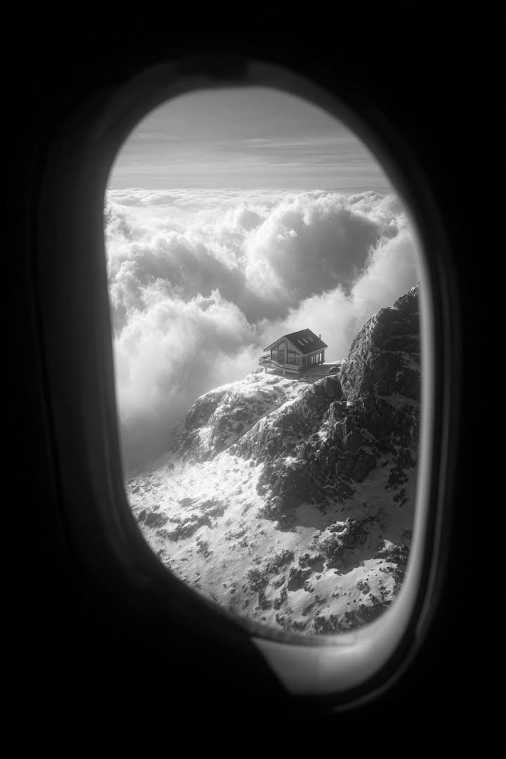 A Window Looking Out An Airplane And Photography Nano Banana Prompt AI image prompt example 4