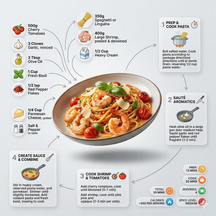 Ultra Clean Modern Recipe Infographic Food Nano Banana Prompt AI image prompt example 4
