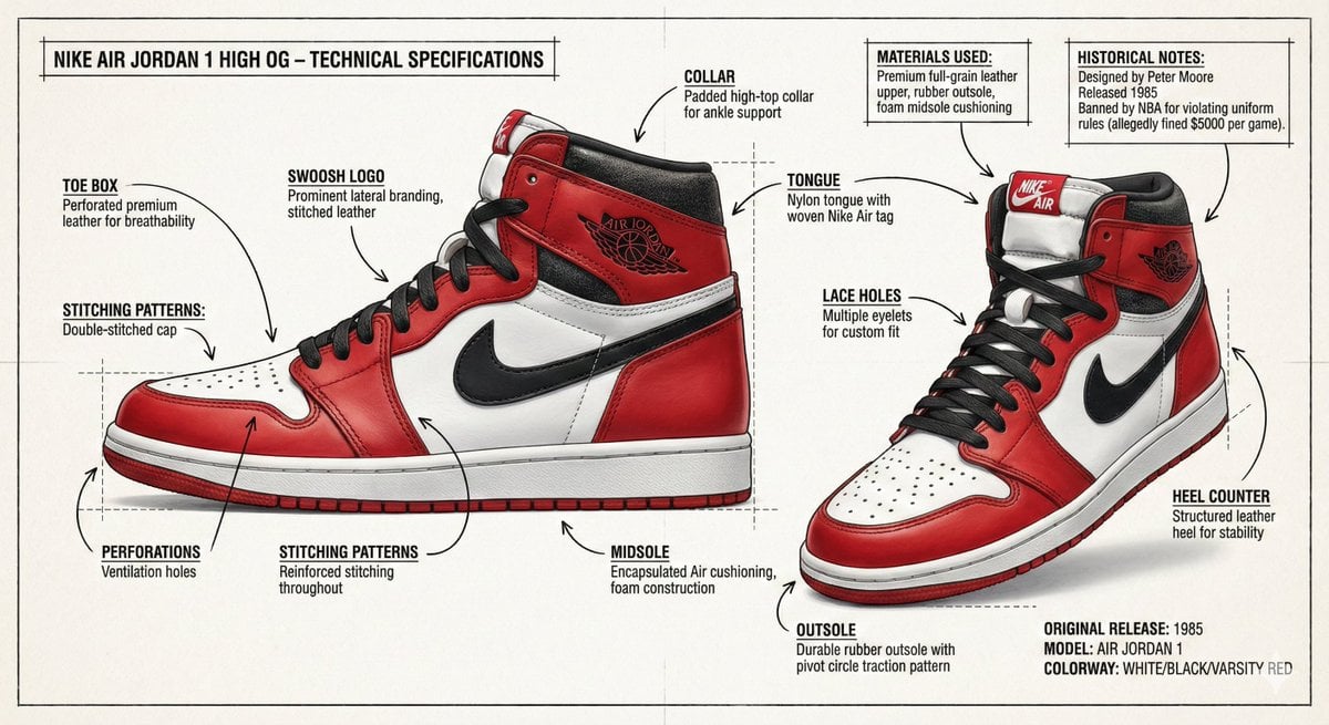 Create An Infographic Image Of Nike Air Product Nano Banana Prompt AI image prompt example 3