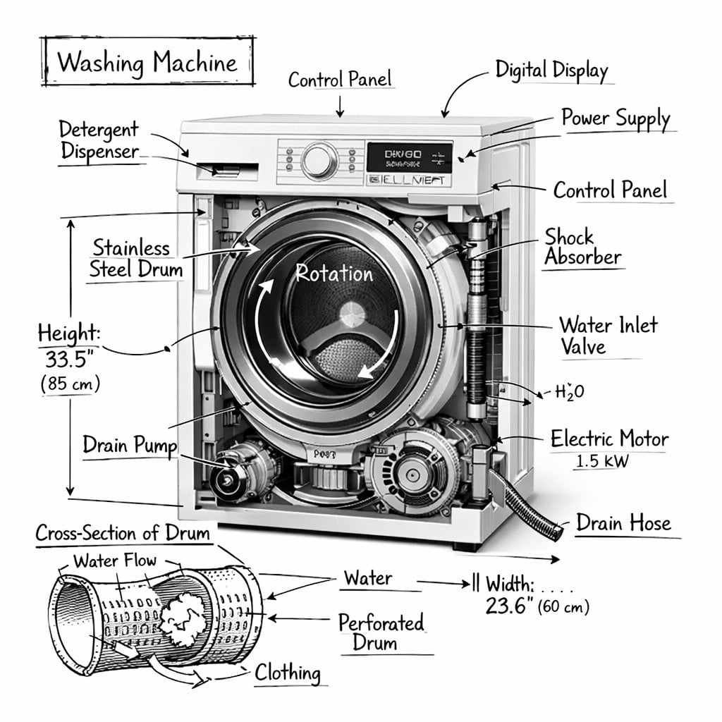 Create An Infographic Image Of Washing UI Graphic GPT Image 2 Prompt AI image prompt example 3