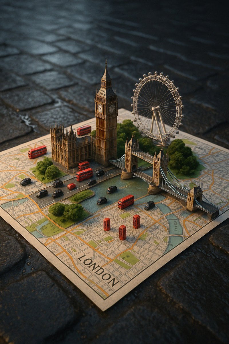 A Street Style Map Of City Name 3D Illustration Nano Banana Prompt AI image prompt example 4