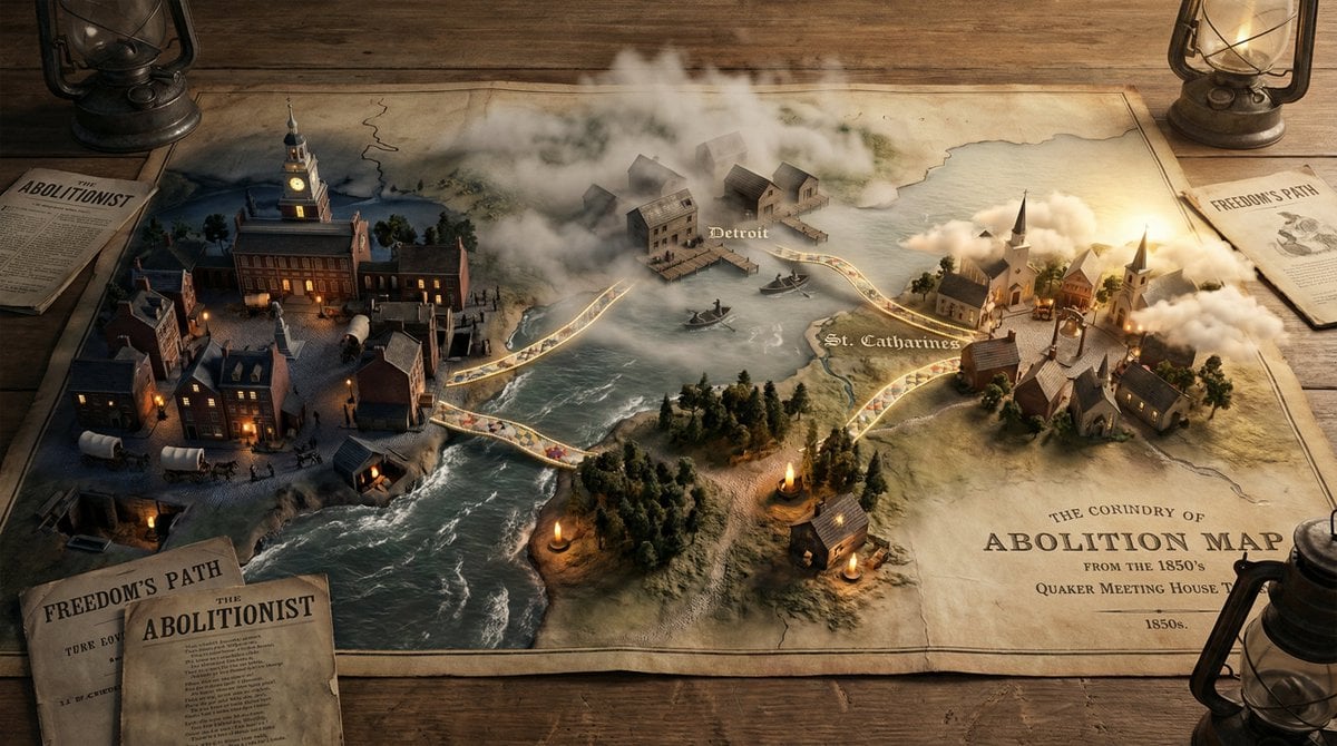 A Weathered Map Type Map Spread 3D Illustration Nano Banana Prompt AI image prompt example 2