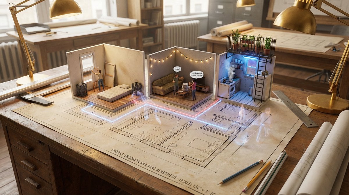 An Architectural Floor Plan Of 3D Illustration Nano Banana Prompt AI image prompt example 3