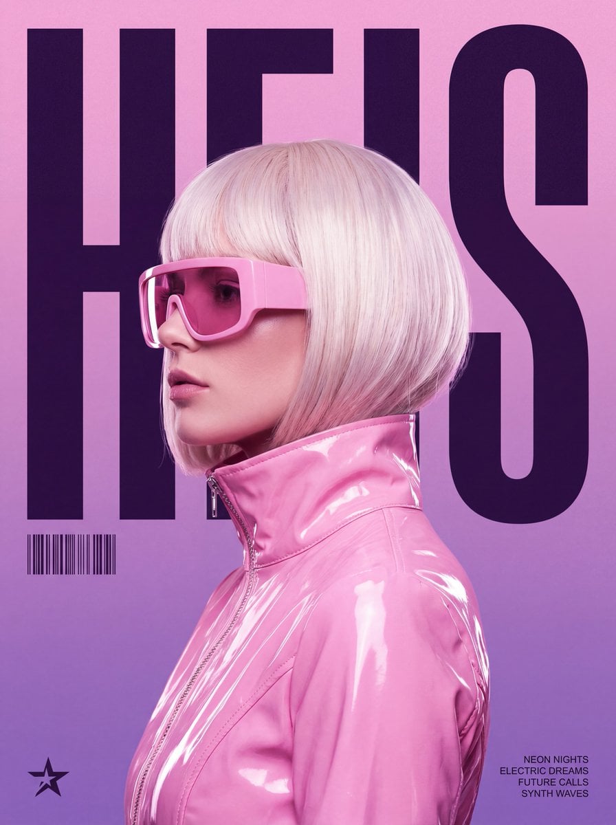 A Stylized Retro Futuristic Music Poster In Poster Nano Banana Prompt AI image prompt example 2