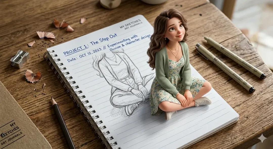 A Creative 3d Illusion Artwork Of A 3D Illustration Nano Banana Prompt AI image prompt example 2
