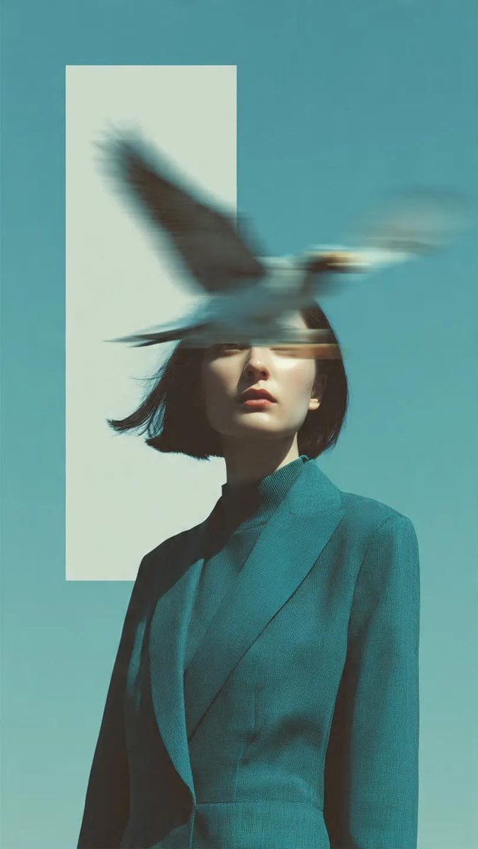 Editorial Photography A Woman Wearing A Poster Nano Banana Prompt AI image prompt example 4