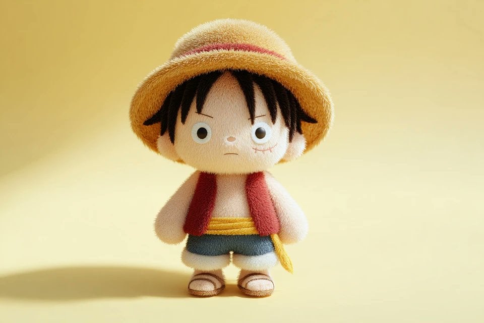 A Cute Full Body Subject Plush Toy 3D Illustration Nano Banana Prompt AI image prompt example 2