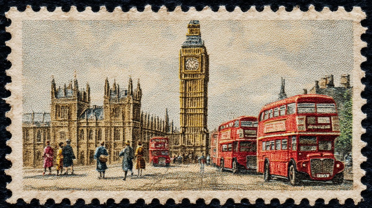 A Vintage Postage Stamp Depicting 3D Illustration Nano Banana Prompt AI image prompt example 2