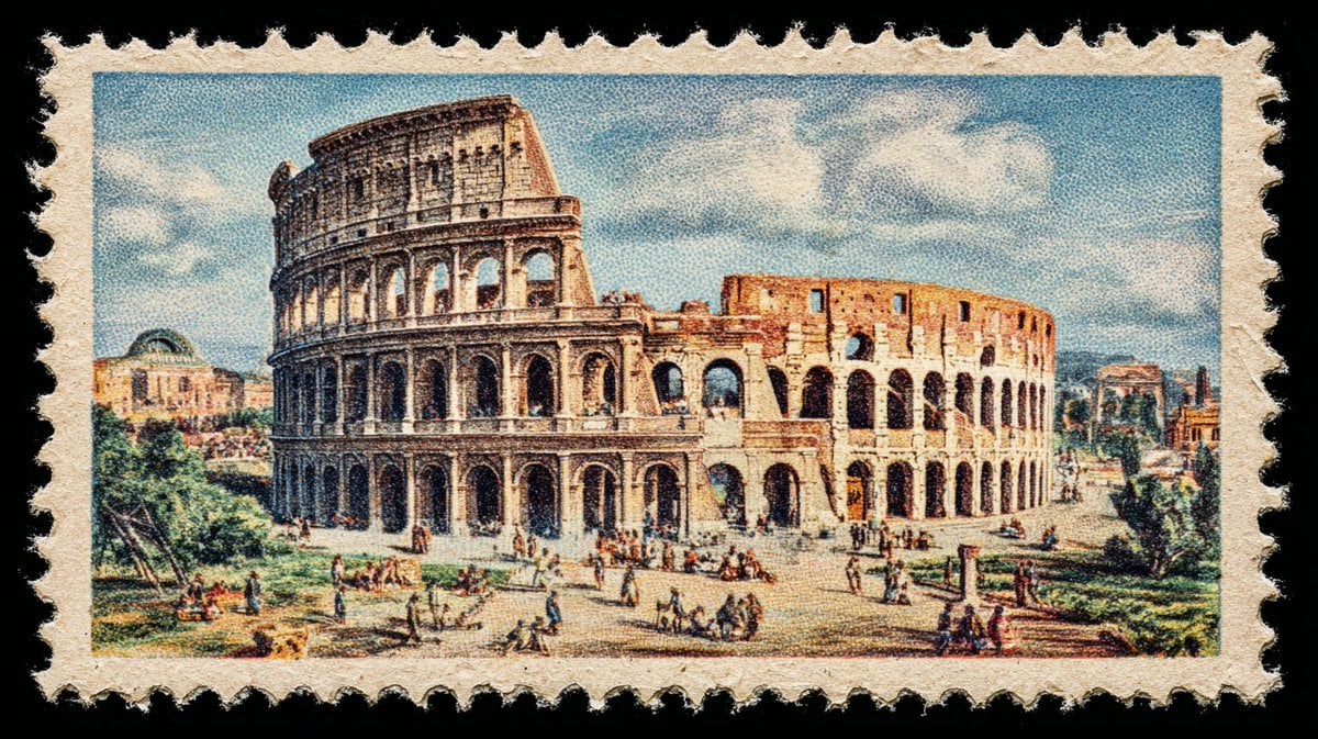 A Vintage Postage Stamp Depicting 3D Illustration Nano Banana Prompt AI image prompt example 3