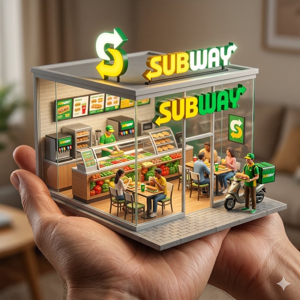 An Ultra Realistic Miniature Your 3D Illustration Nano Banana Prompt AI image prompt example 2