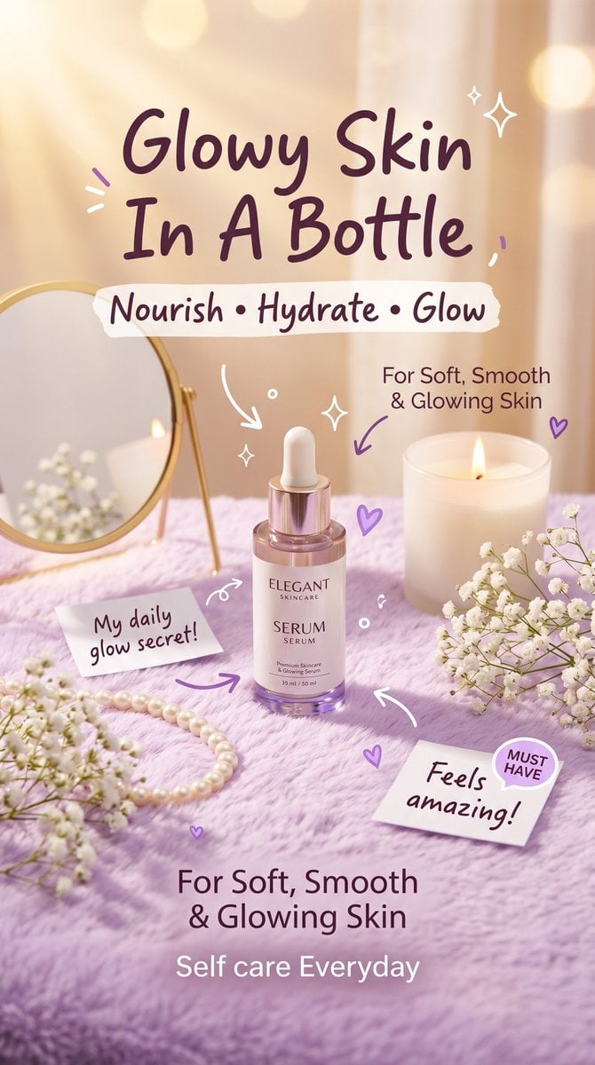 Luxury Aesthetic Skincare Advertisement Poster GPT Image 2 Prompt AI image prompt example 2