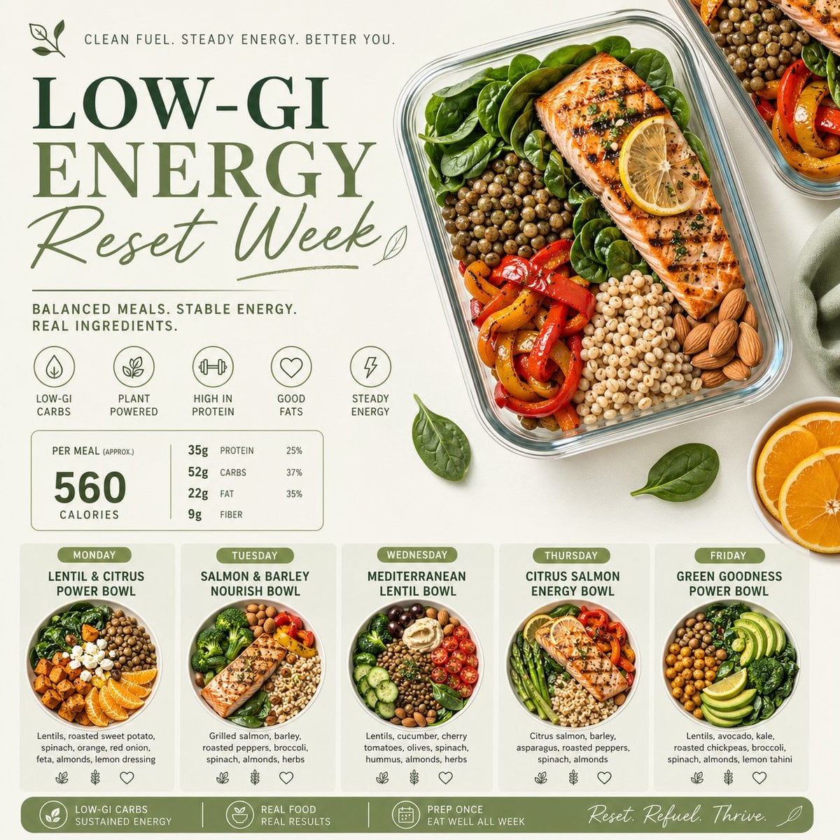 Clean And Appetizing Meal Prep Layouts Design Food GPT Image 2 Prompt AI image prompt example 4