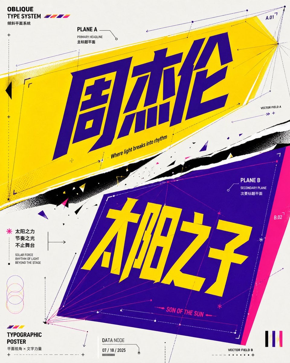 Oblique Planar Perspective Typographic UI Graphic GPT Image 2 Prompt AI image prompt example 2